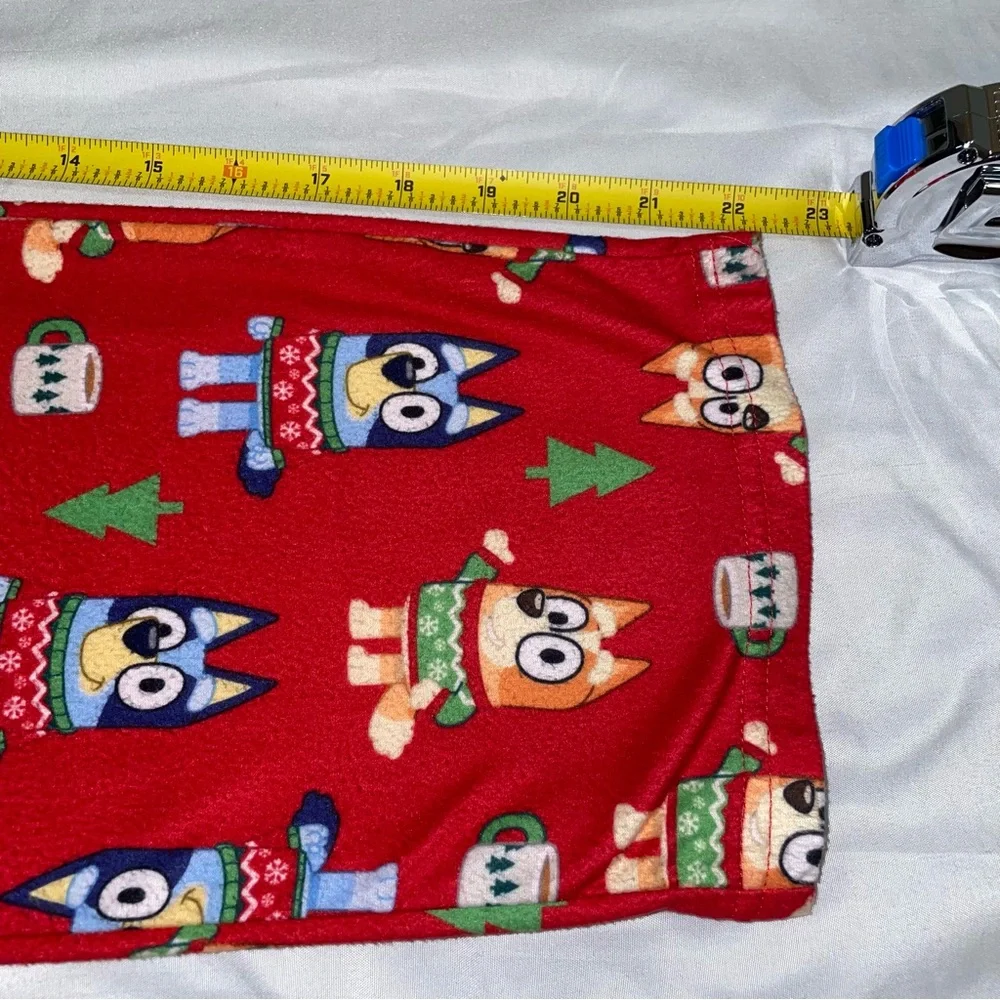 Bluey Christmas Fleece Pajamas Set Red Holiday Bingo Boys Girls Size 12
